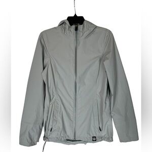 REI Co-op Rain Jacket Women’s Gray  Size XS Hooded Zip Up